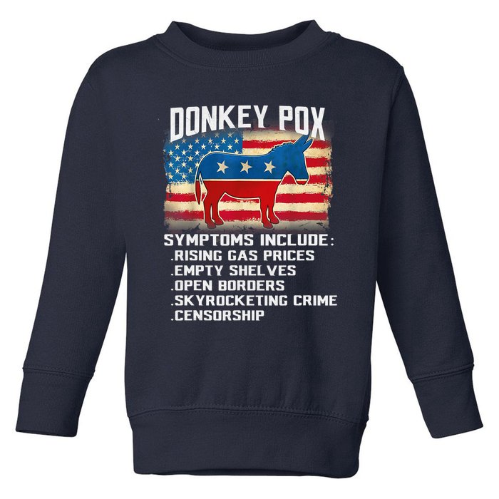 Anti Virus Biden Donkey Pox Symptoms Include Funny Biden Toddler Sweatshirt