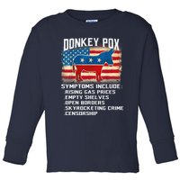 Anti Virus Biden Donkey Pox Symptoms Include Funny Biden Toddler Long Sleeve Shirt