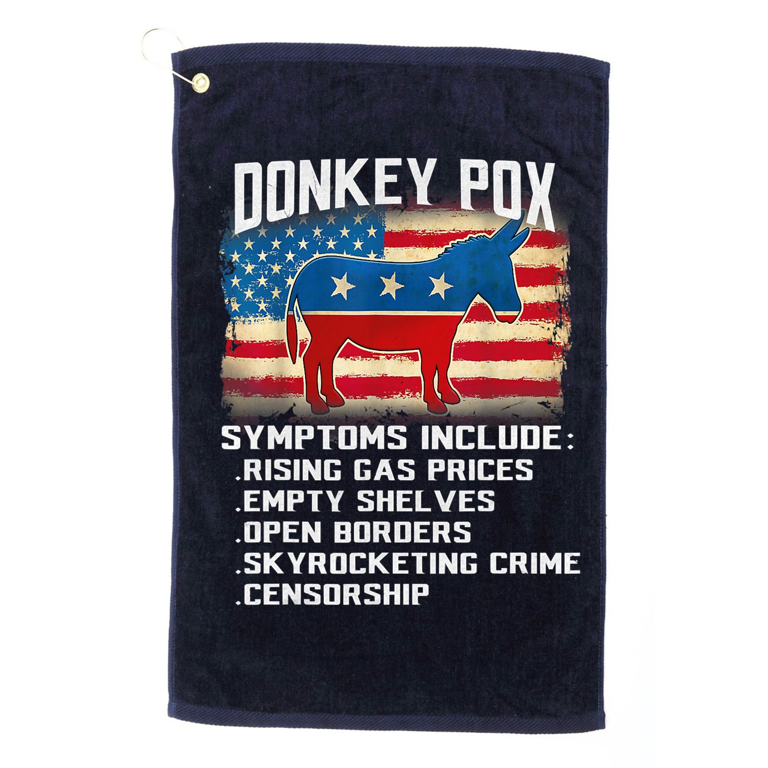 Anti Virus Biden Donkey Pox Symptoms Include Funny Biden Golf Towel