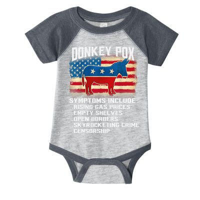 Anti Virus Biden Donkey Pox Symptoms Include Funny Biden Infant Baby Jersey Bodysuit