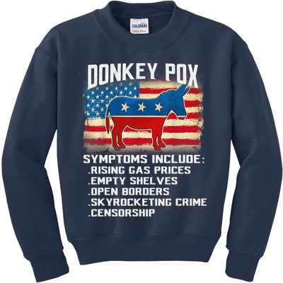 Anti Virus Biden Donkey Pox Symptoms Include Funny Biden Kids Sweatshirt