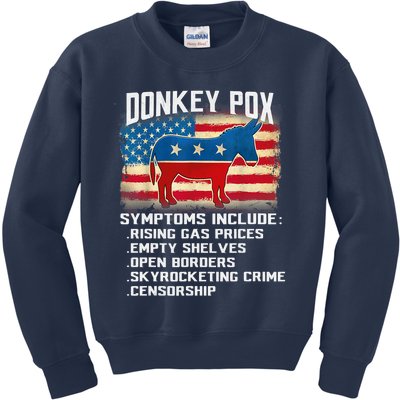 Anti Virus Biden Donkey Pox Symptoms Include Funny Biden Kids Sweatshirt