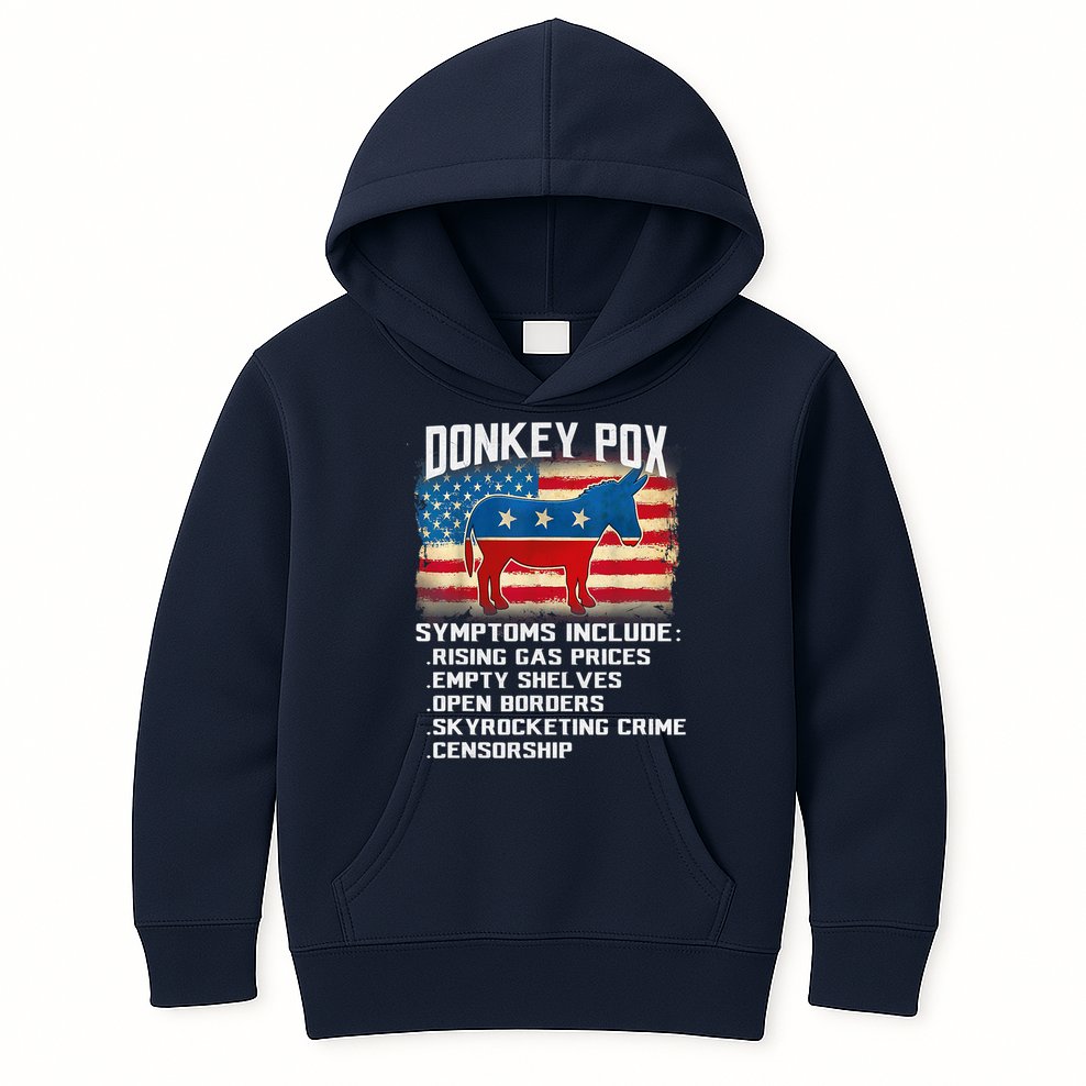 Anti Virus Biden Donkey Pox Symptoms Include Funny Biden Kids Hoodie