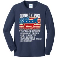 Anti Virus Biden Donkey Pox Symptoms Include Funny Biden Kids Long Sleeve Shirt