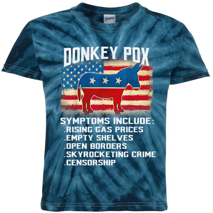 Anti Virus Biden Donkey Pox Symptoms Include Funny Biden Kids Tie-Dye T-Shirt