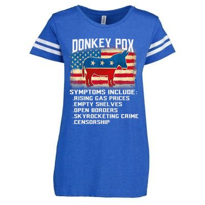 Anti Virus Biden Donkey Pox Symptoms Include Funny Biden Enza Ladies Jersey Football T-Shirt