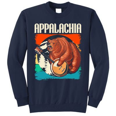 Appalachia Vintage Banjo Player Bluegrass Musician Tall Sweatshirt