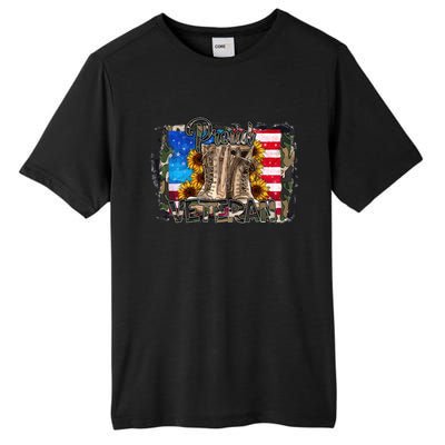 Army Veteran Boots Proud Veteran Army Dad Proud Veteran Gift Tall Fusion ChromaSoft Performance T-Shirt