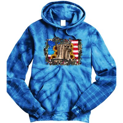 Army Veteran Boots Proud Veteran Army Dad Proud Veteran Gift Tie Dye Hoodie