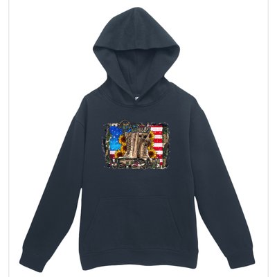 Army Veteran Boots Proud Veteran Army Dad Proud Veteran Gift Urban Pullover Hoodie