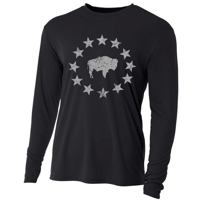 American Vintage Buffalo Silhouette Love Bison Cooling Performance Long Sleeve Crew