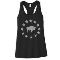 American Vintage Buffalo Silhouette Love Bison Women's Racerback Tank