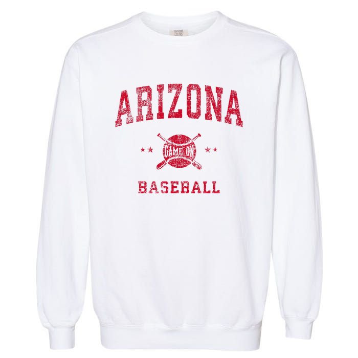 Arizona Vintage Baseball Throwback Garment-Dyed Sweatshirt