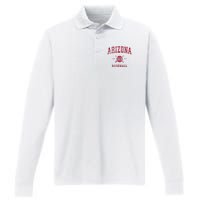 Arizona Vintage Baseball Throwback Performance Long Sleeve Polo