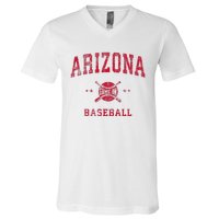 Arizona Vintage Baseball Throwback V-Neck T-Shirt