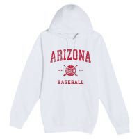 Arizona Vintage Baseball Throwback Premium Pullover Hoodie