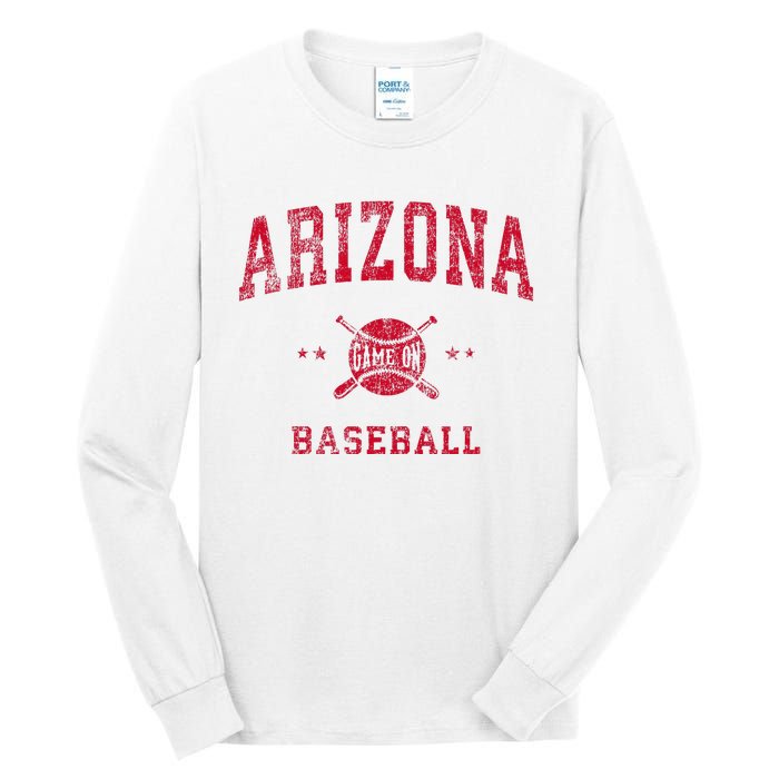 Arizona Vintage Baseball Throwback Tall Long Sleeve T-Shirt