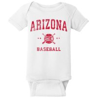 Arizona Vintage Baseball Throwback Baby Bodysuit