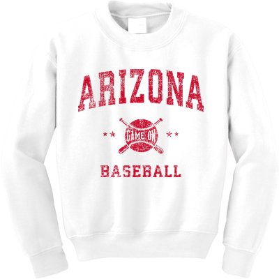 Arizona Vintage Baseball Throwback Kids Sweatshirt