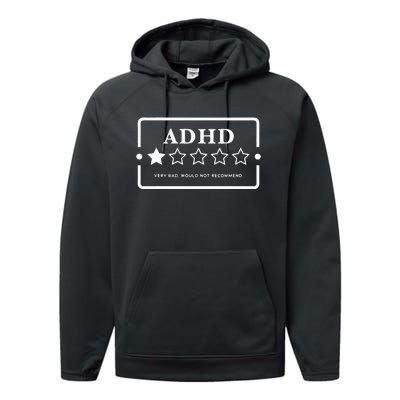 Adhd Very Bad Would Not Recommend Adhd Awareness Adulting Performance Fleece Hoodie