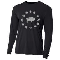 American Vintage Buffalo Silhouette Love Bison Cooling Performance Long Sleeve Crew