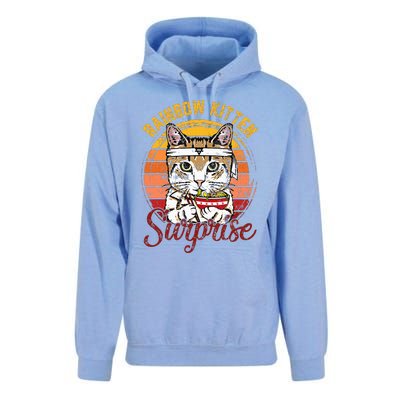 Animals Vintage Cats Rainbow Cat Kitten Surprise & Ra Unisex Surf Hoodie