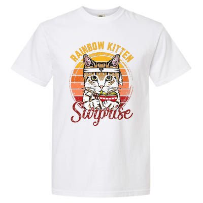 Animals Vintage Cats Rainbow Cat Kitten Surprise & Ra Garment-Dyed Heavyweight T-Shirt