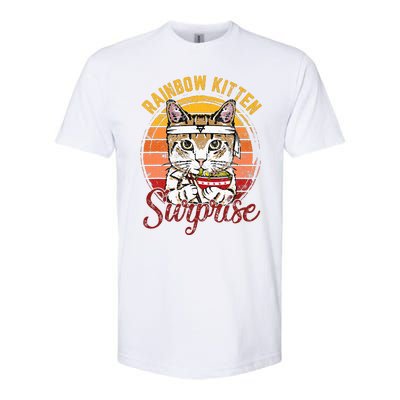 Animals Vintage Cats Rainbow Cat Kitten Surprise & Ra Softstyle® CVC T-Shirt