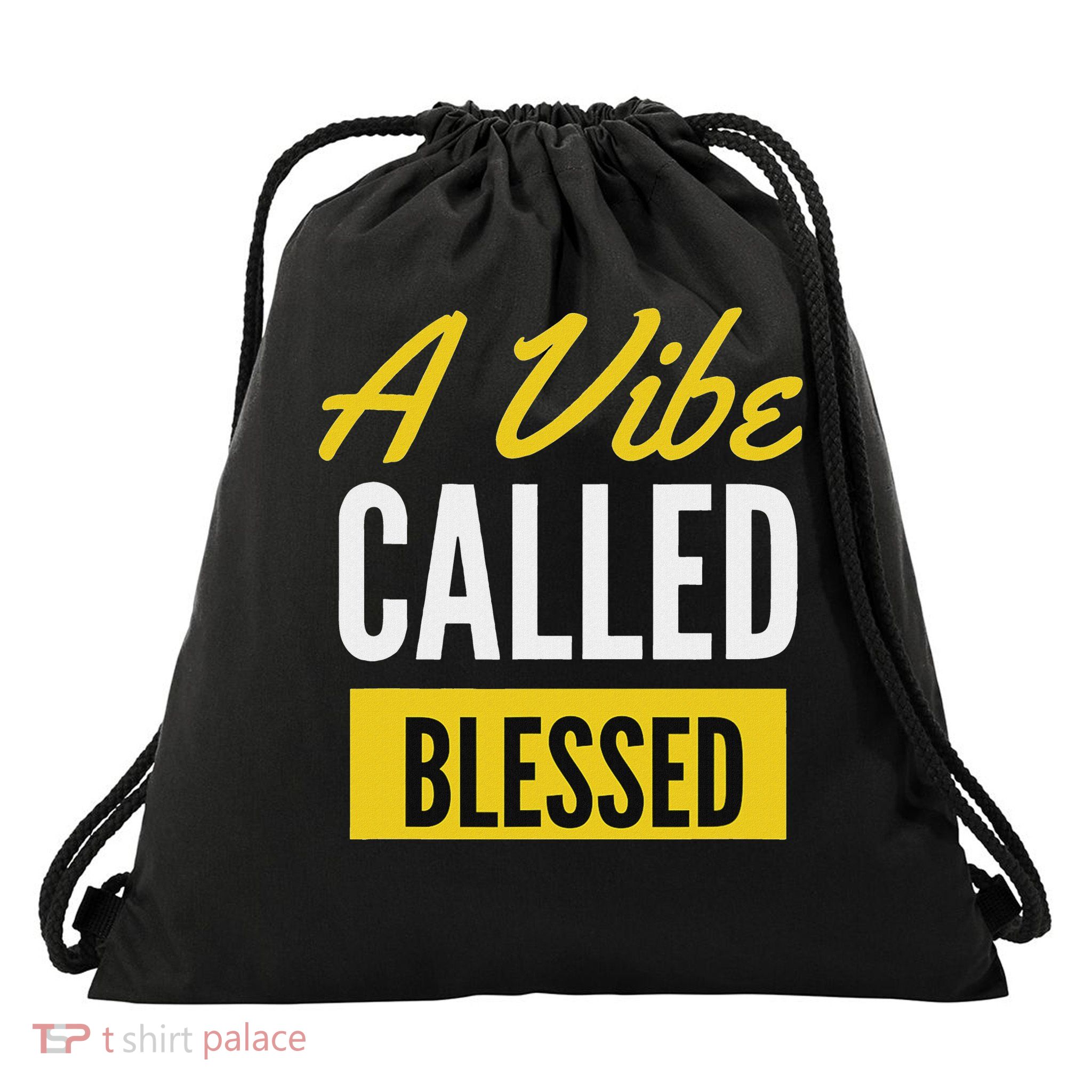 A Vibe Called Blessed Drawstring Bag