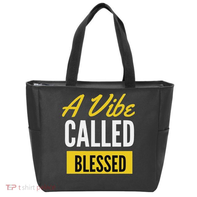 A Vibe Called Blessed Zip Tote Bag