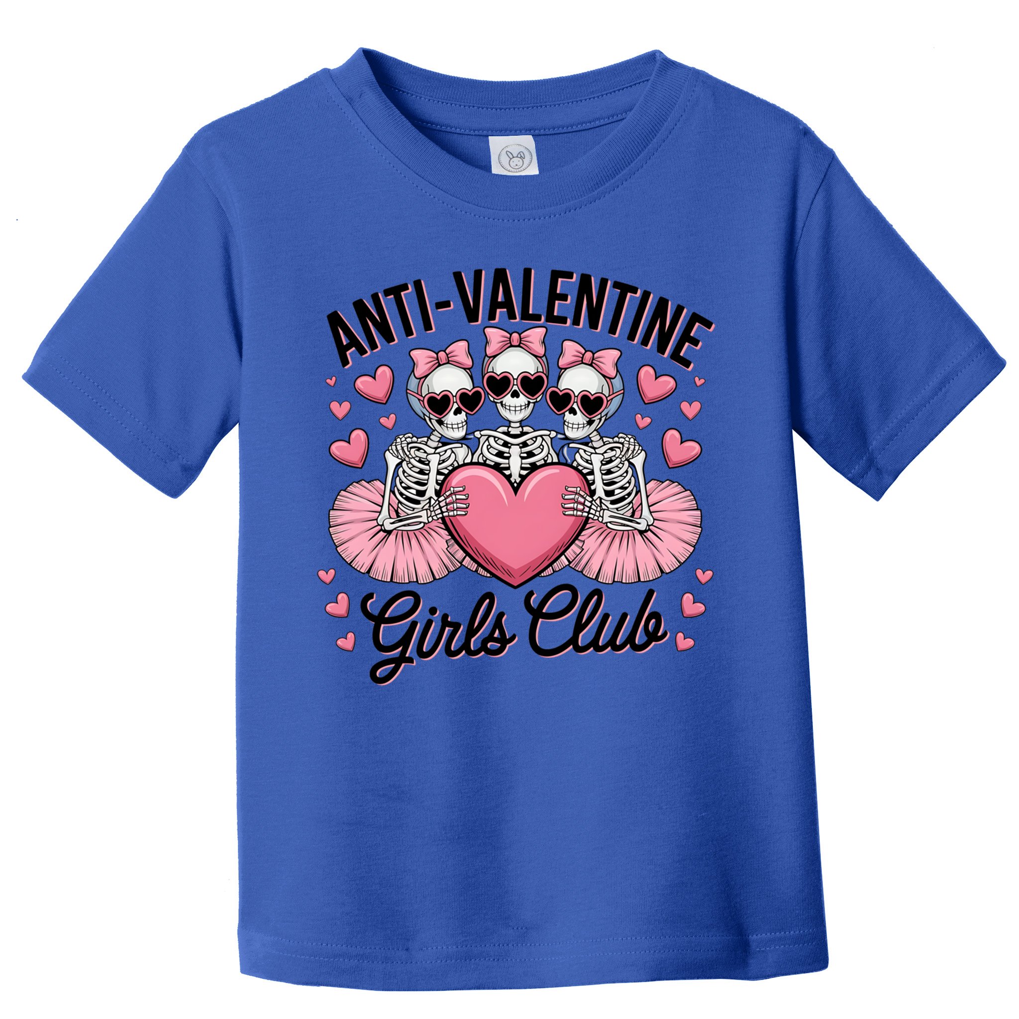 Anti Valentine Club Skeleton Funny Valentines Day Funny Gift Toddler T-Shirt