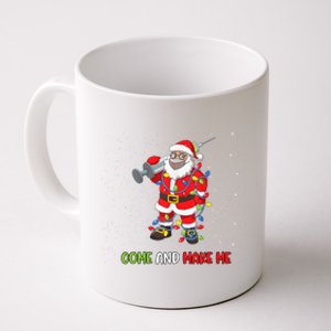 Anti Vaccine Come And Make Me Santa In Mask Tree Lights Gift Coffee Mug