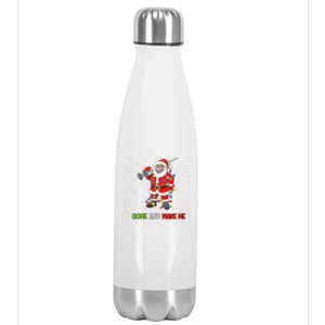 Anti Vaccine Come And Make Me Santa In Mask Tree Lights Gift Stainless Steel Insulated Water Bottle