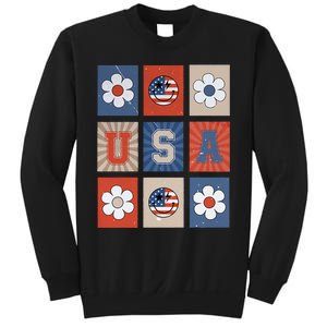 America Vibes Cute Smile Face USA American Flag 4th Of July Sweatshirt