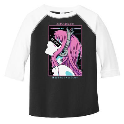Aesthetic Vaporwave Crazy Waifu Anime Girl Toddler Fine Jersey T-Shirt