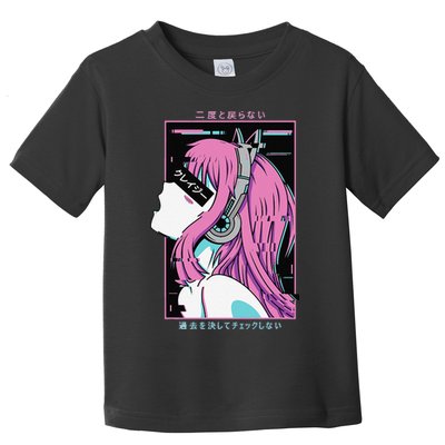 Aesthetic Vaporwave Crazy Waifu Anime Girl Toddler T-Shirt