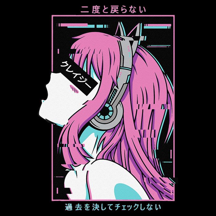Aesthetic Vaporwave Crazy Waifu Anime Girl Toddler T-Shirt