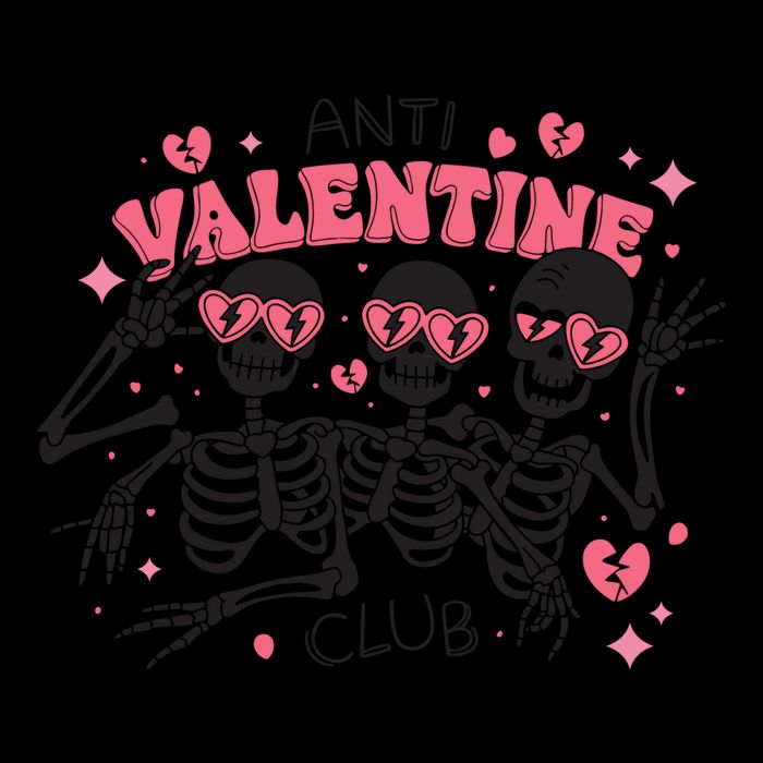 Anti Valentine Club Funny Skeleton 16 in Basic Backpack