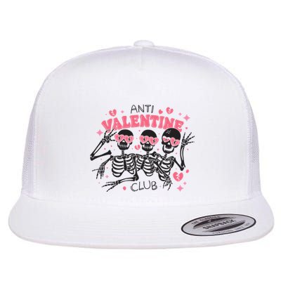 Anti Valentine Club Funny Skeleton Flatbill Hat