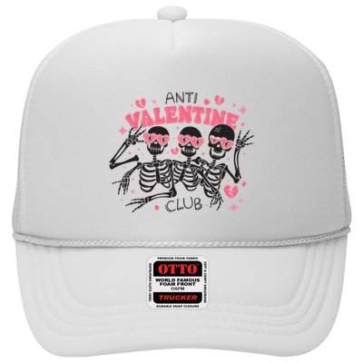 Anti Valentine Club Funny Skeleton Trucker Hat