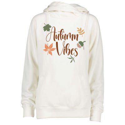 Autumn Vibes Cozy Womens Funnel Neck Pullover Hood