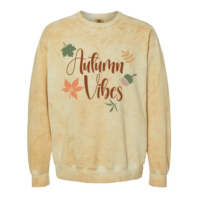 Autumn Vibes Cozy Colorblast Crewneck Sweatshirt