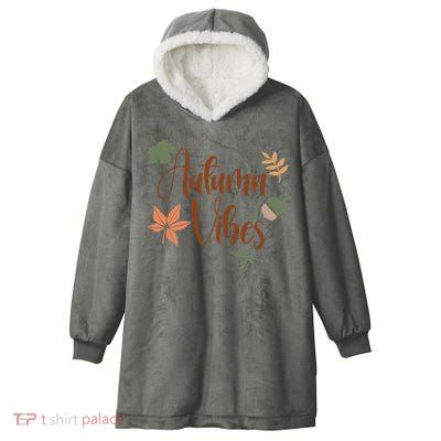 Autumn Vibes Cozy Hooded Wearable Blanket