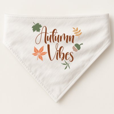 Autumn Vibes Cozy USA-Made Doggie Bandana