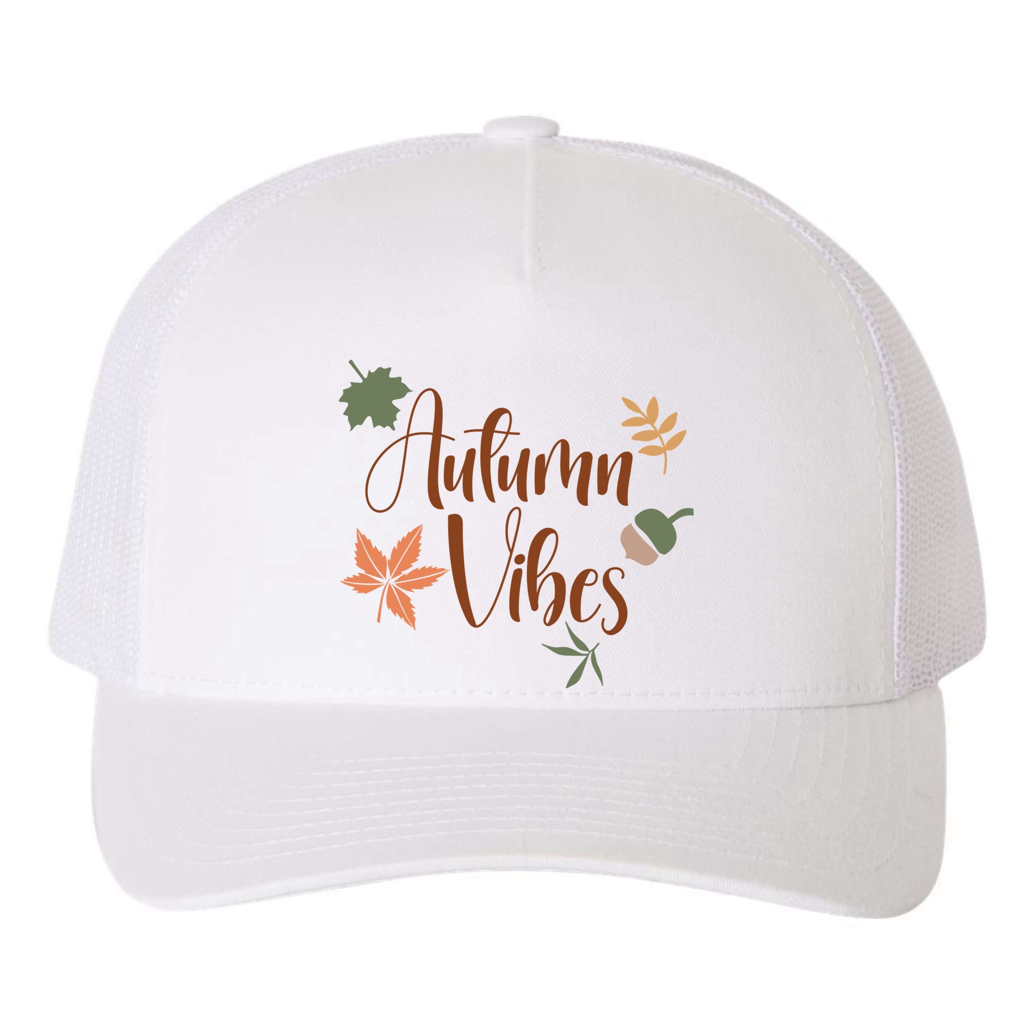 Autumn Vibes Cozy Yupoong Adult 5-Panel Trucker Hat
