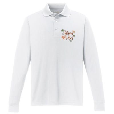 Autumn Vibes Cozy Performance Long Sleeve Polo