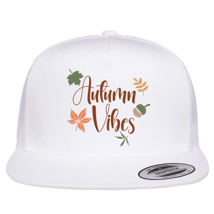 Autumn Vibes Cozy Flat Bill Trucker Hat