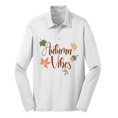 Autumn Vibes Cozy Silk Touch Performance Long Sleeve Polo