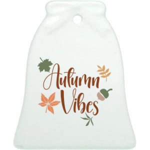 Autumn Vibes Cozy Ceramic Bell Ornament