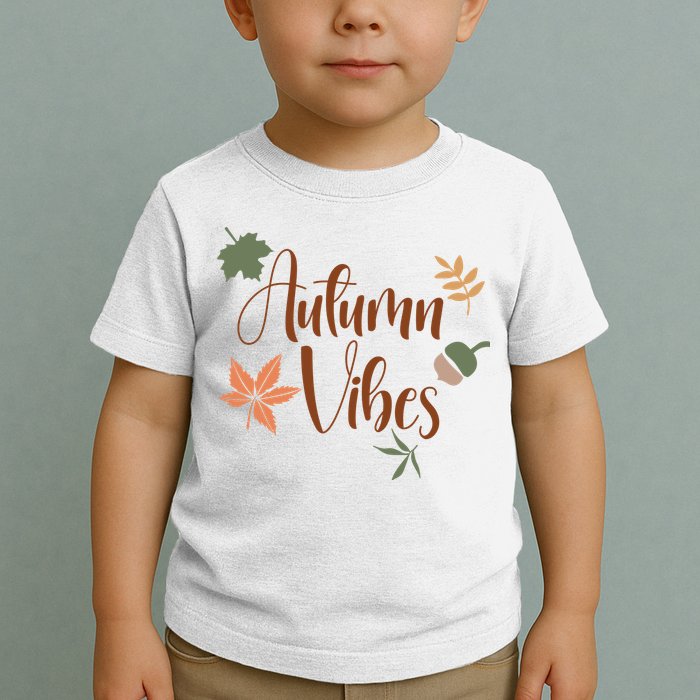 Autumn Vibes Cozy Toddler T-Shirt
